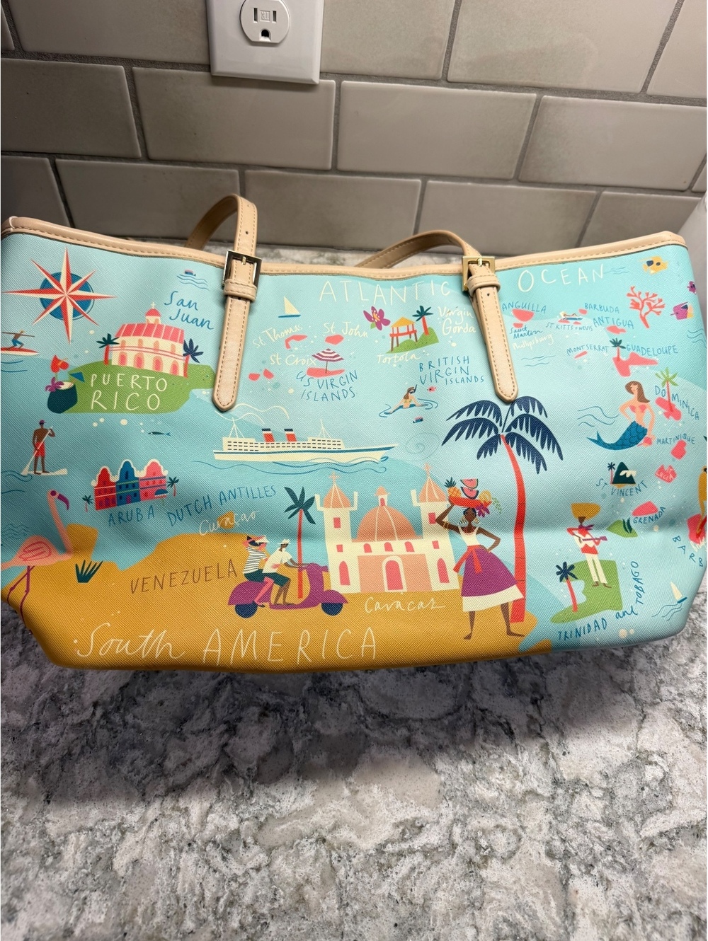 Spartina 449 Caribbean tote bag - Picture 5 of 8